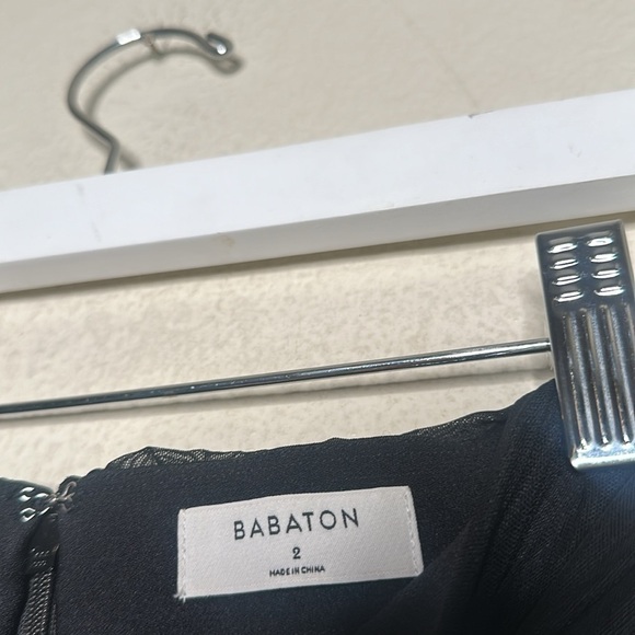 NWOT Aritzia Babaton Presto Skirt Ruched Mini Skirt Black Size 2 Bodycon - Picture 9 of 13